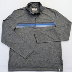 Marine Layer Weekend Sport Quarter Zip Pullover Large Gray Heather Golf Stretch