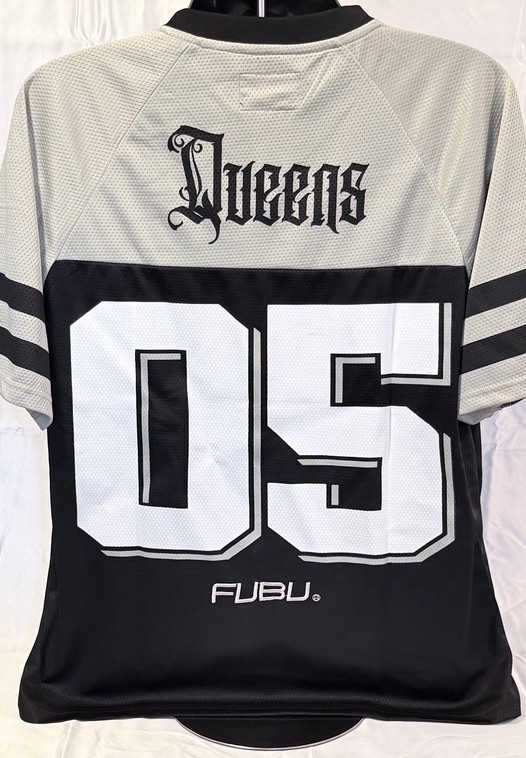 Y2K FUBU 05 Queens NYC New York Hip Hop Football Jersey Size Medium gallery