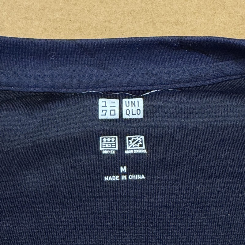 Futura X Uniqlo DRY-EX Shirt Mens Medium Blue Geometric Print Quick Dry Tee gallery
