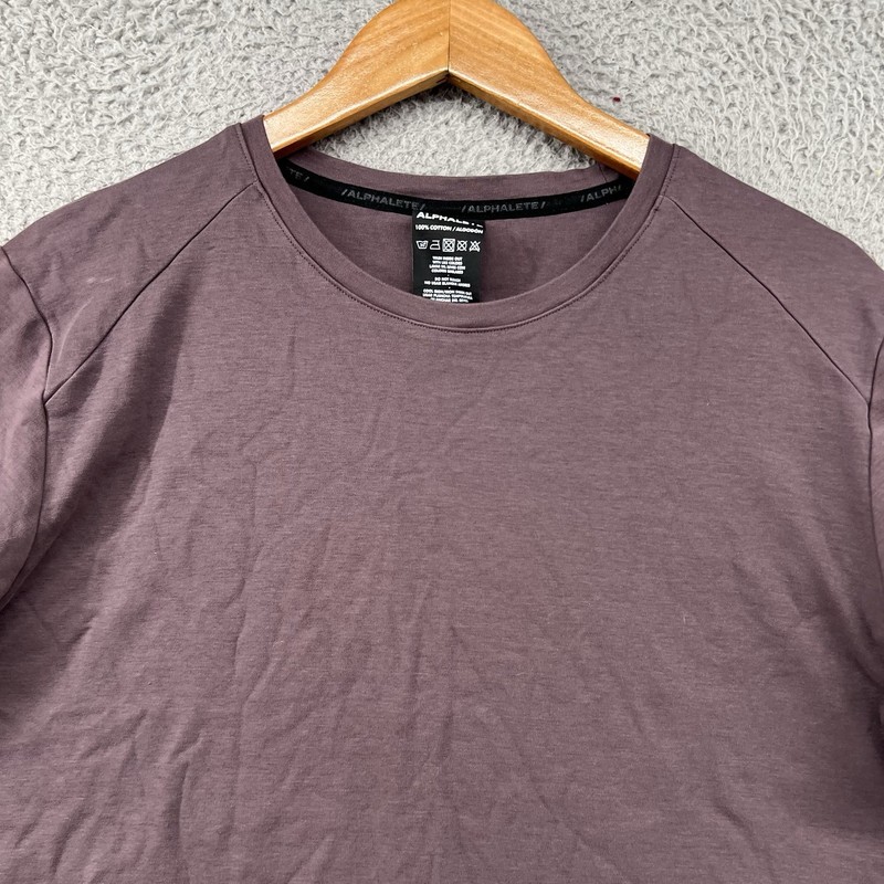 Alphalete Shirt Mens Large Maroon Red Short Sleeve Crewneck Gym Athletic Sports gallery
