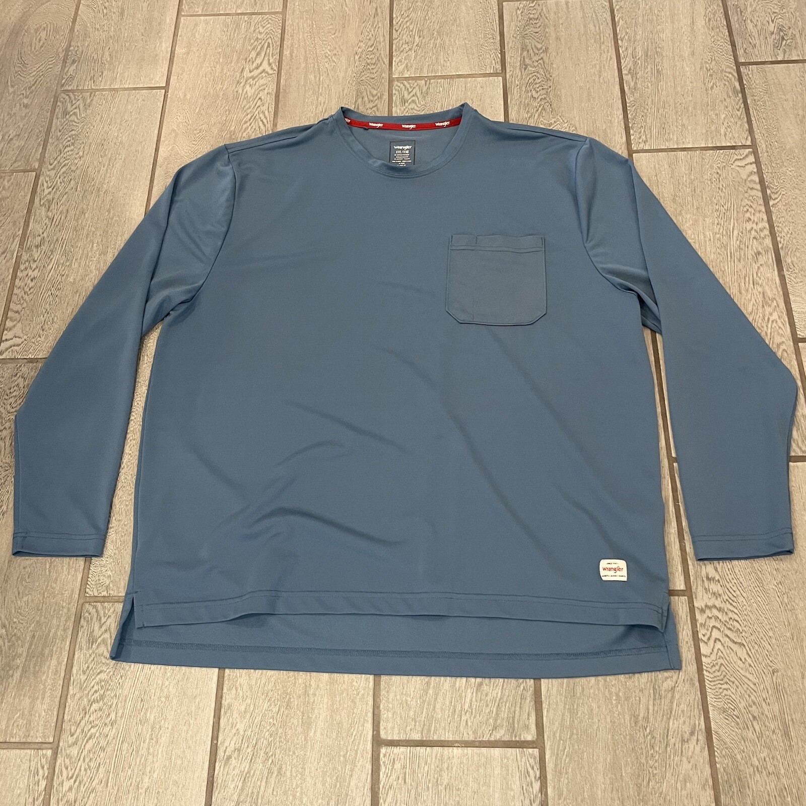 Wrangler Workwear Layer Crew Neck Long Sleeve Shirt Mens XXL 2XL Blue gallery