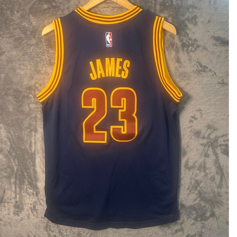 LeBron James Cleveland Cavaliers Navy Blue Jersey Adidas Swingman 23 2015-16 MED gallery