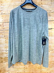 XERSION T SHIRT MEN’S 2XL PERFORMANCE EverAir TRAINING TEE LS GRAY $32 ☘️NWT☘️