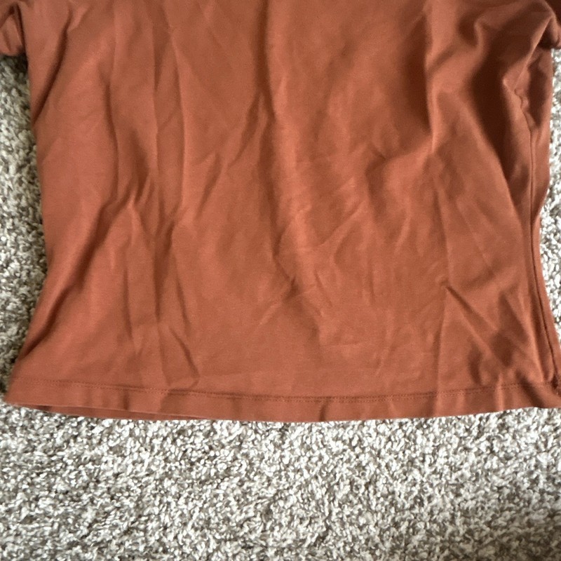 Gymshark Women's Activewear Crew Neck T-Shirt Brown/Gray Breathable Stretch S gallery