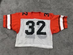Vintage Champion Mesh Football Lacrosse Jersey Orange White Black XL