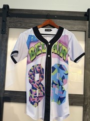 Mens Size L Fresh Prince of Belair 23 Jersey Shirt Button Front Y2K Street Wear