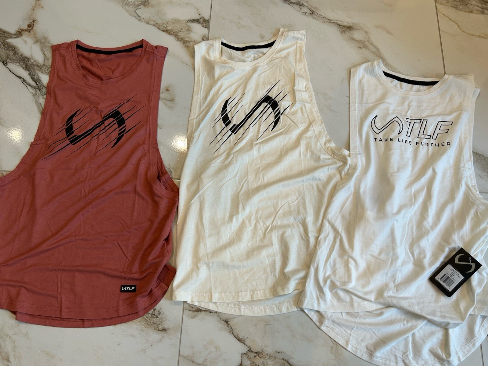 TLF Take Life Further Men’s Drop Tank Tops Stringers Gym Tee Lot Of 3 S Small gallery