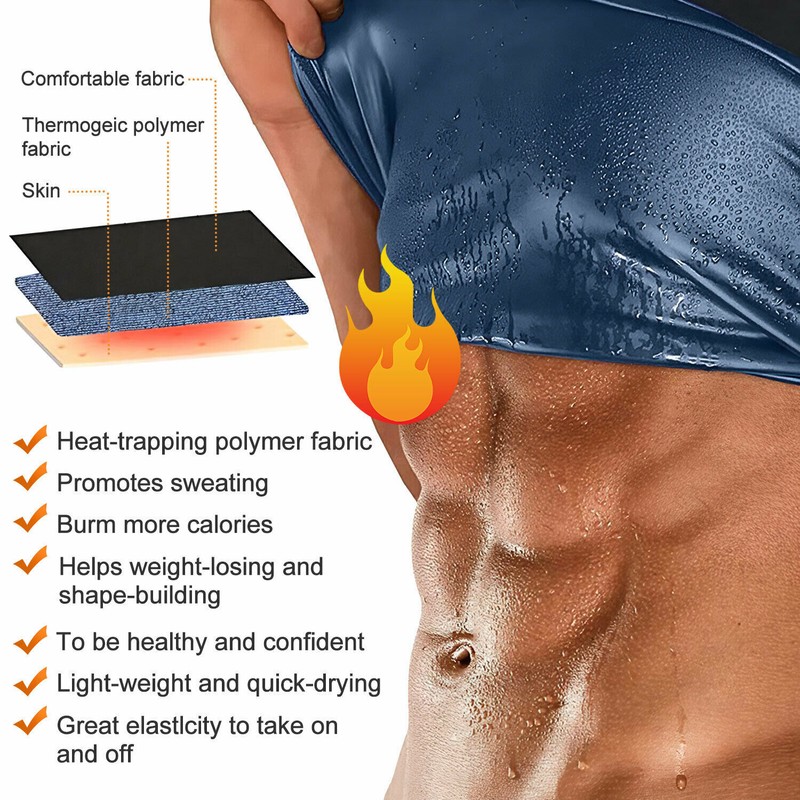 Sweat Sauna Vest Men Weight Loss Sports Waist Trainer Tank Top Body Shaper S-5XL gallery