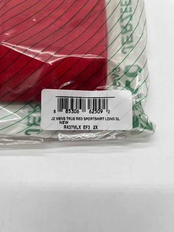 Jerzees Mens Spotshield Long Sleeve Jersey Polo Shirt 437ML True Red Size 2XL gallery