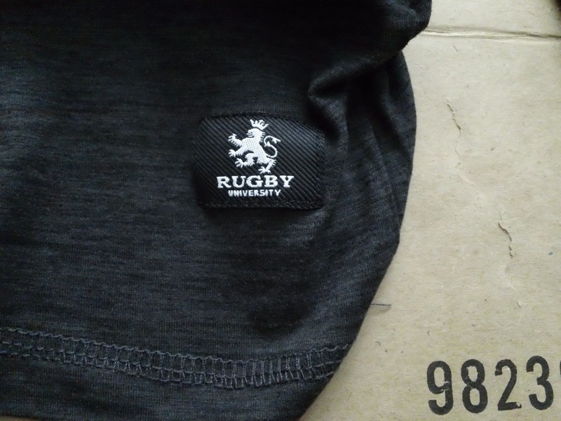 NWT Men's Size Medium Rugby University Extreme Stretch Black Space Dye L/S Shirt gallery