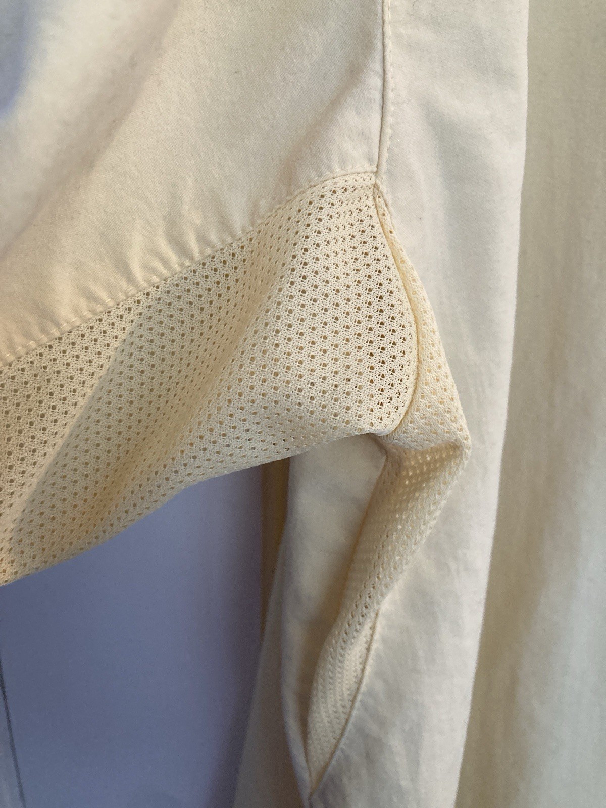 Solumbra Shirt L Sun Protection Light Yellow UPF Mesh Inserts gallery