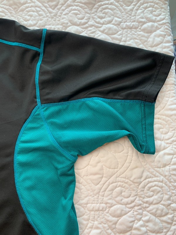 Men's Jockey SS Black & Teal Activewear Performance T-Shirt Large gallery