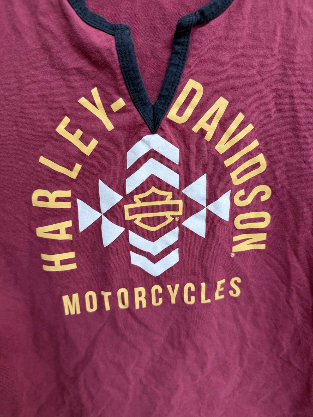 Harley-Davidson Unisex L Red/Black V-Neck Sleeveless Graphic Cotton Tank gallery