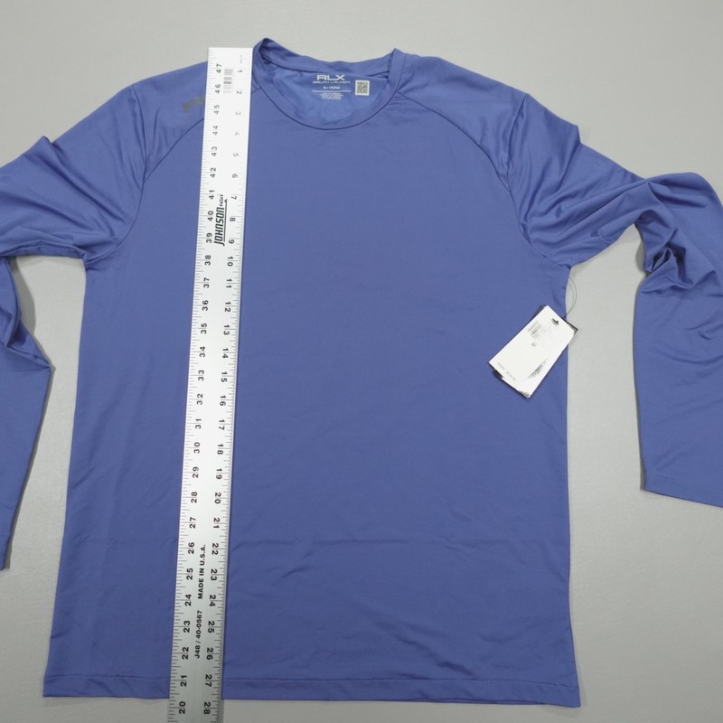 RLX Ralph Lauren L/S Pullover Top Royal Blue Size M Lightweight Nylon $128 gallery