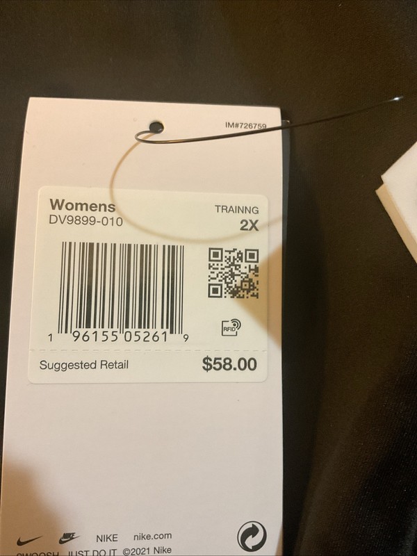 Nike Dri-Fit Black Active Medium-Support Padded Sports Bra Tank Top - 2XL $58 gallery