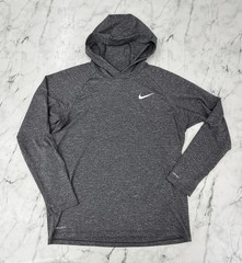 Nike Hoodie Shirt Mens Large Gray Dri Fit UPF 40 Swim Fishing Sun