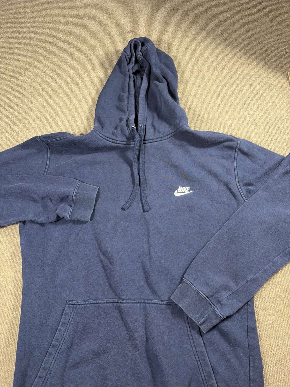 Nike Sportswear Mens Club Fleece Navy Blue Hoodie Sweatshirt Size XXLT gallery