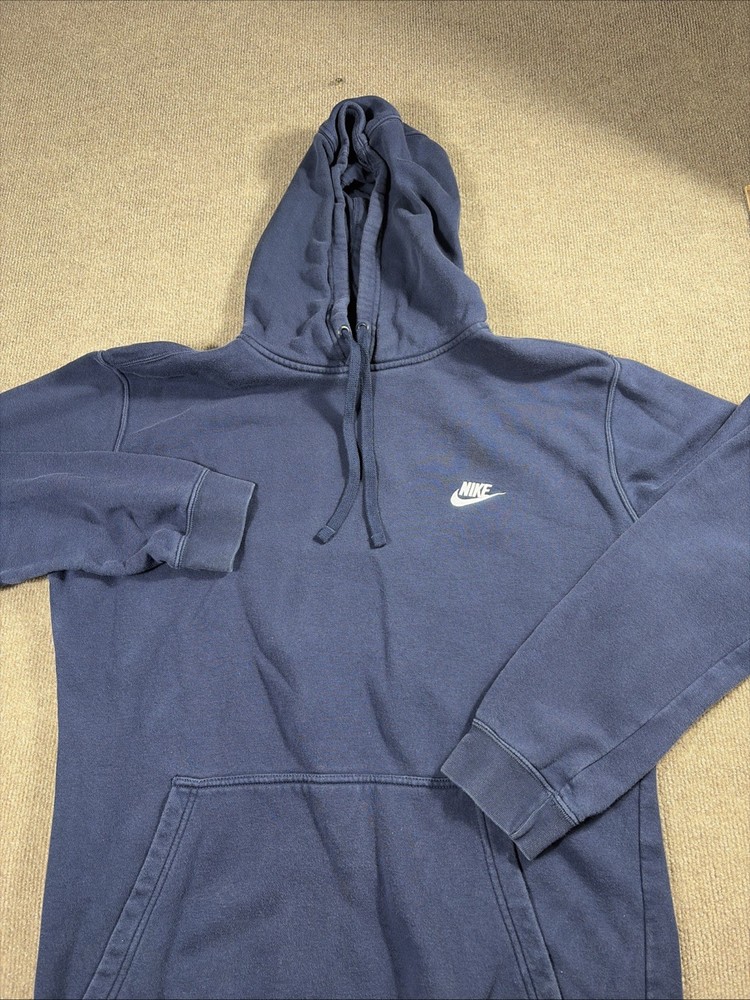 Nike Sportswear Mens Club Fleece Navy Blue Hoodie Sweatshirt Size XXLT