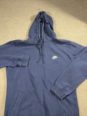 Nike Sportswear Mens Club Fleece Navy Blue Hoodie Sweatshirt Size XXLT
