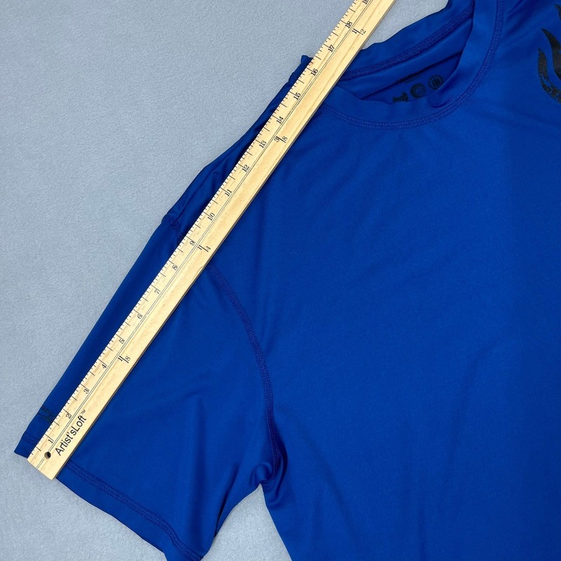 Crazy Shirts Mens XL Blue Tribal Hammerhead Shark Graphic Performance Tee Shirt gallery