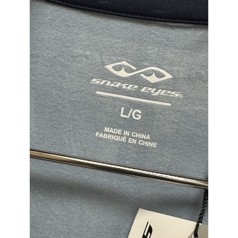 Snake Eyes Mens 1/2 Zip Long Sleeve Pullover Shirt Polyester Blue NWT Large gallery