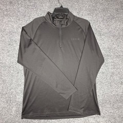 Tesla Gears Mens Quarter Zip Pullover Black Long Sleeve Active Top MKZ02 Large