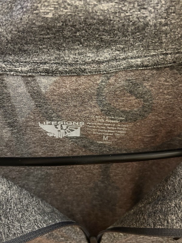 Men's US Army 1775 Gray 1/4 Zip Pullover M Long Sleeve Activewear Top Zipper gallery
