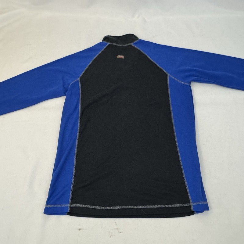 Bugle Boy 77 Tracking System Quarter Zip Pullover Men's Size M Black Blue gallery