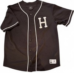 HUF Baseball Jersey | Size M | Black Mesh Button-Up