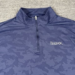 Peter Millar Pullover XL Blue Perth Performance 1/4 Zip Camo Golf EQUINOX LOGO