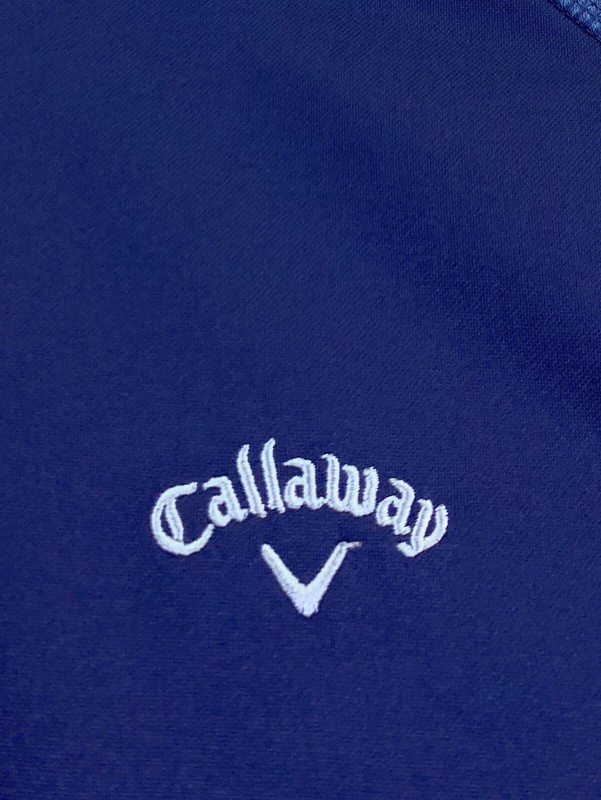 Callaway Men's 1/4 Zip Fleece Lined Pockets Blue Golf Pullover Medium gallery