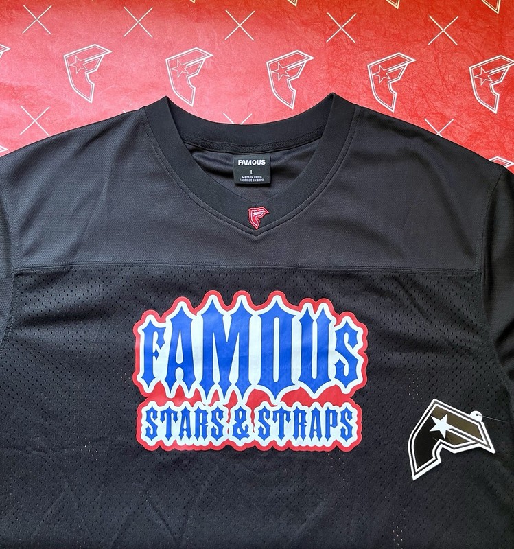 Famous Stars And Straps Football Jersey NWT LARGE Travis Barker Blink 182 gallery