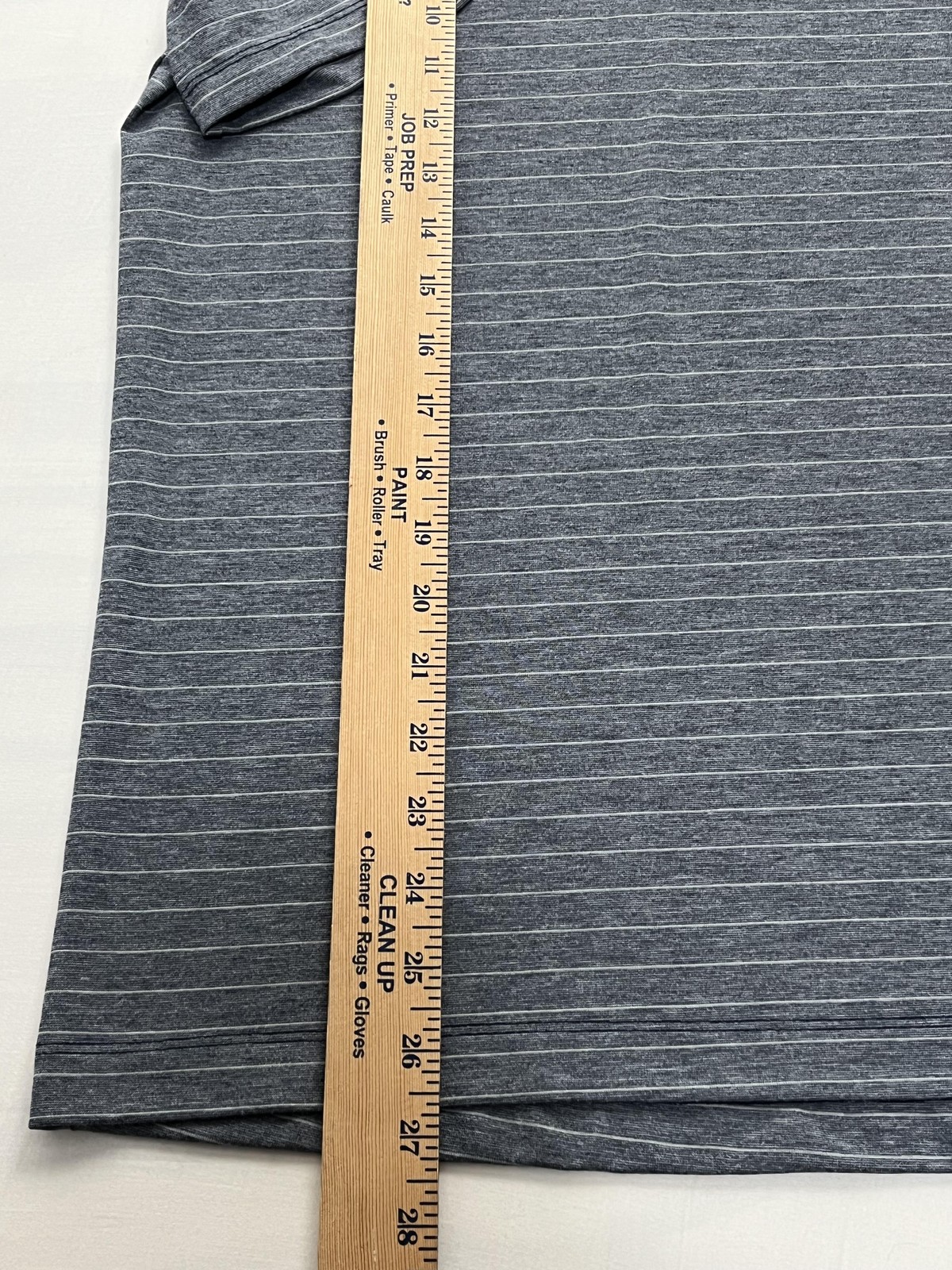 Lululemon Polo Shirt Mens Gray Striped Performance Golf Stretch Logo Preppy gallery