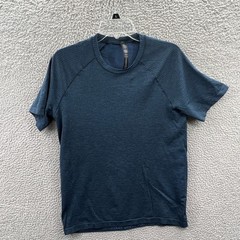 Lululemon Mens Metal Vent Tech Running Shirt M Blue Training Workout Performance