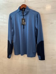 RLX Ralph Lauren Heather Blue 1/4 Zip Performance Pullover Shirt size MEDIUM S63