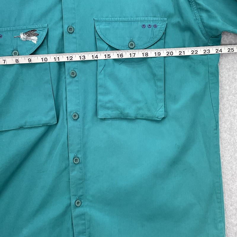 Columbia Radial Sleeve AM7100 Sport Fly Fishing Shirt Mens Size M Vintage 90s gallery