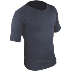 Highlander Short Sleeve Thermal Base Layer Shirt Mens Hiking Top Vest Navy Blue