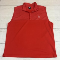 FootJoy Vest 1/4 Zip Golf Pullover Mens XL University Of Wisconsin Badgers Logo
