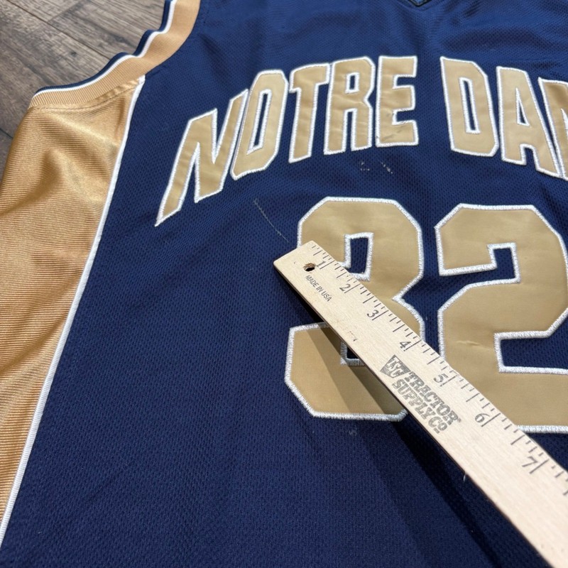 College Authentics Notre Dame Jersey Mens Medium Blue Good Basketball #32 Mesh gallery