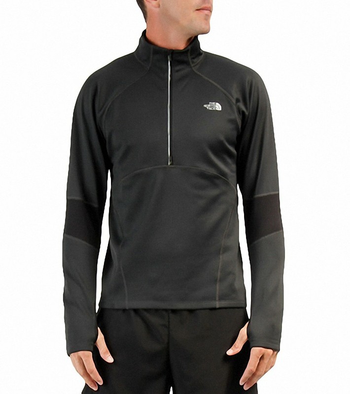 The North Face Momentum Thermal 1/2 Zip Top (Men's Size S) Black / Grey Pullover gallery