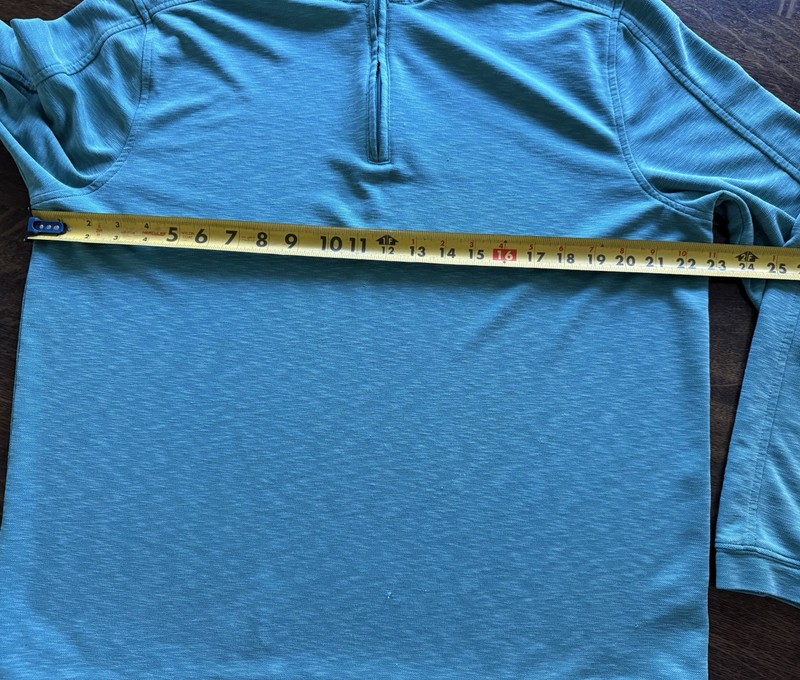 Johnston & Murphy 1/4 Performance Pullover Shirt Mens L Green MODAL Golf Stretch gallery