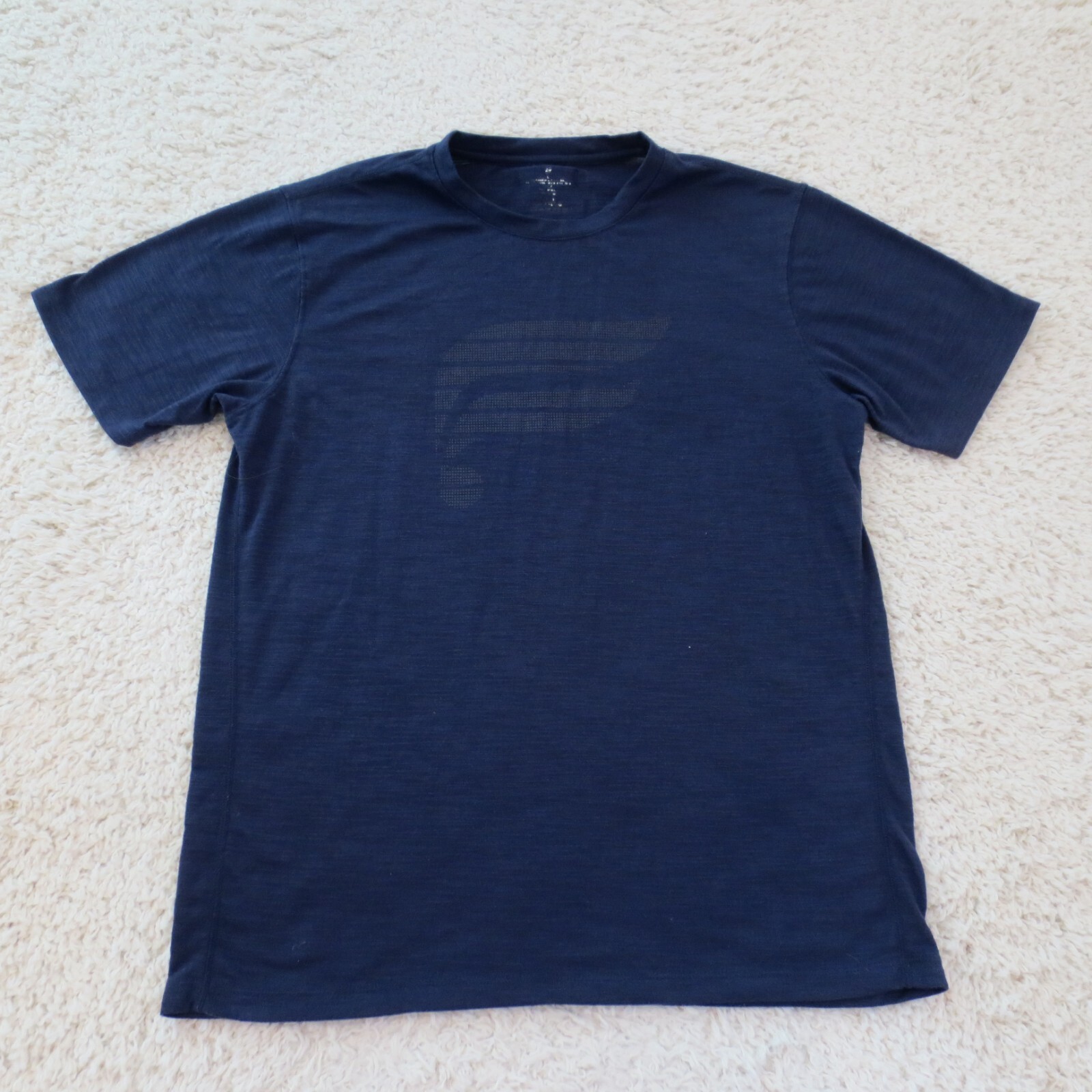 Fabletics Shirt Mens Medium FIT Blue Gym Lift Running Exercise Workout Tag L gallery