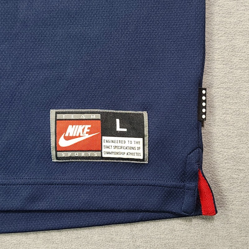 Nike Tank Top Mens Large Navy Basketball Jersey Sleeveless Vintage Logo gallery