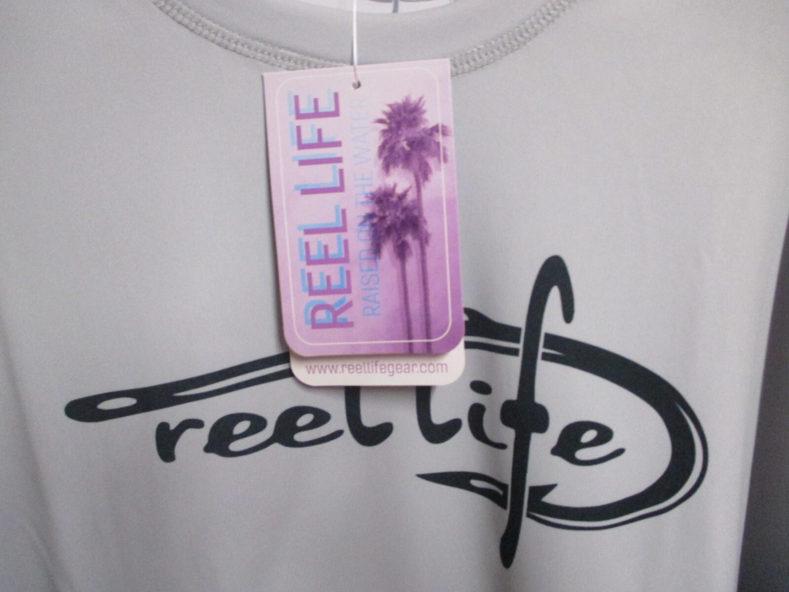 REEL LIFE MENS UPF 50 LONG SLEEVE TOP (XL) NWT GLACIER GRAY BREATHABLE & SOFT! gallery