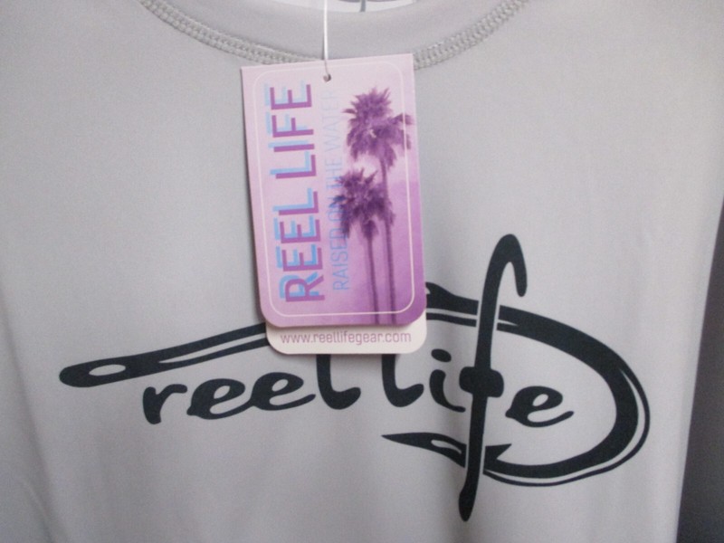 REEL LIFE MENS UPF 50 LONG SLEEVE TOP (XL) NWT GLACIER GRAY BREATHABLE & SOFT! gallery