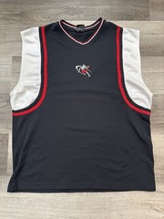 AND 1 Men’s Jersey Size XXL Black Red Basketball Mesh Vintage Sleeveless