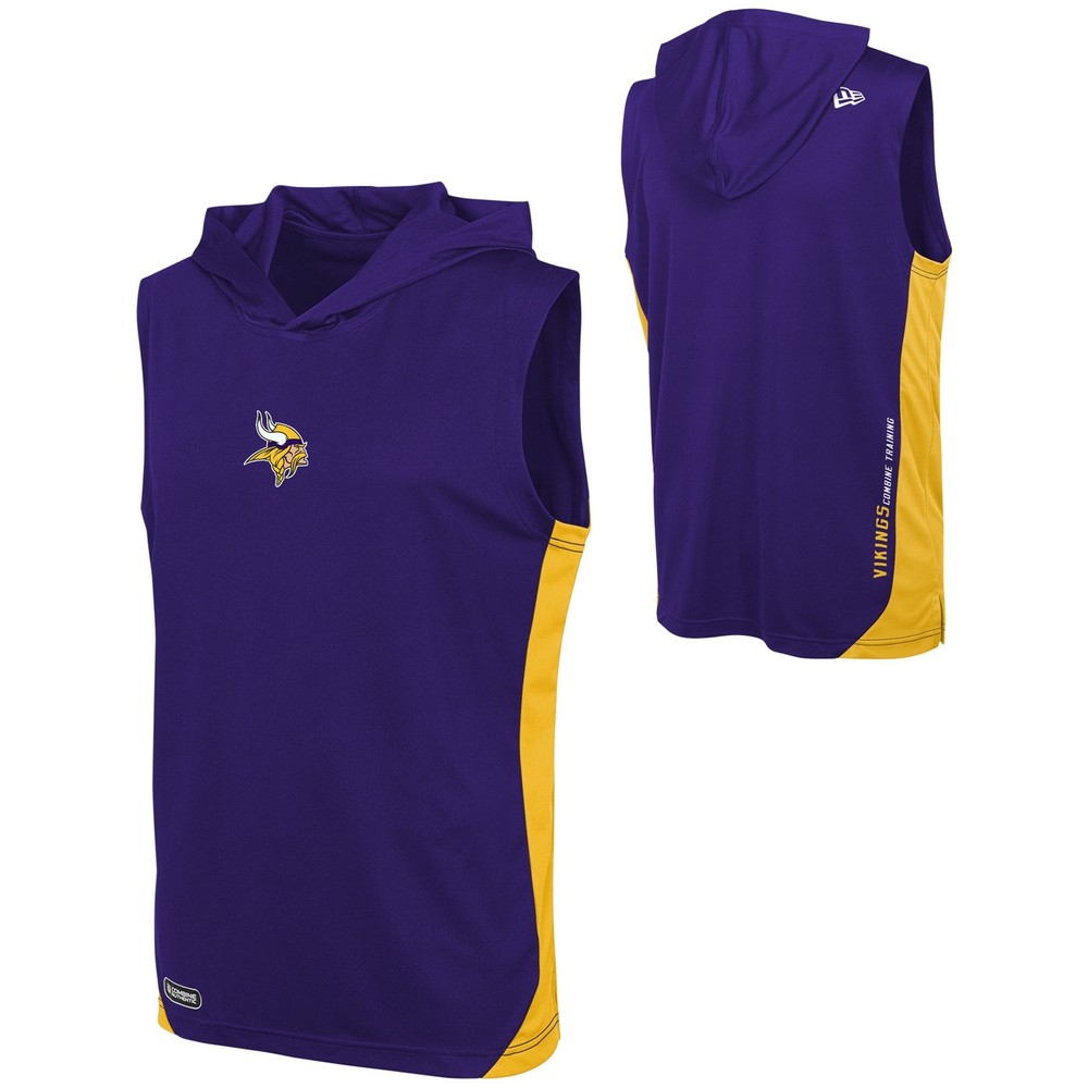 New Era NFL Men's Minnesota Vikings Champions Flair Hooded Muscle Tee Shirt