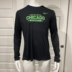 BRAND NEW Nike Dri Fit 2015 Chicago Marathon Long Sleeve Shirt Men’s Black S