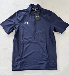 Under Armour Mens Small Motivate 2.0 Short Sleeve Shirt Navy 1370375 NWT