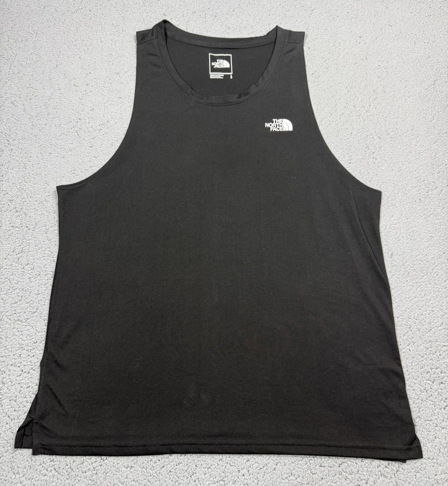 The North Face FlashDry Tank Top Mens Large Black Sleeveless Athletic Gym Run